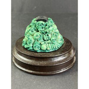 Decorative Skull Based Display Stand Gothic For Letter Opener or Small Dagger